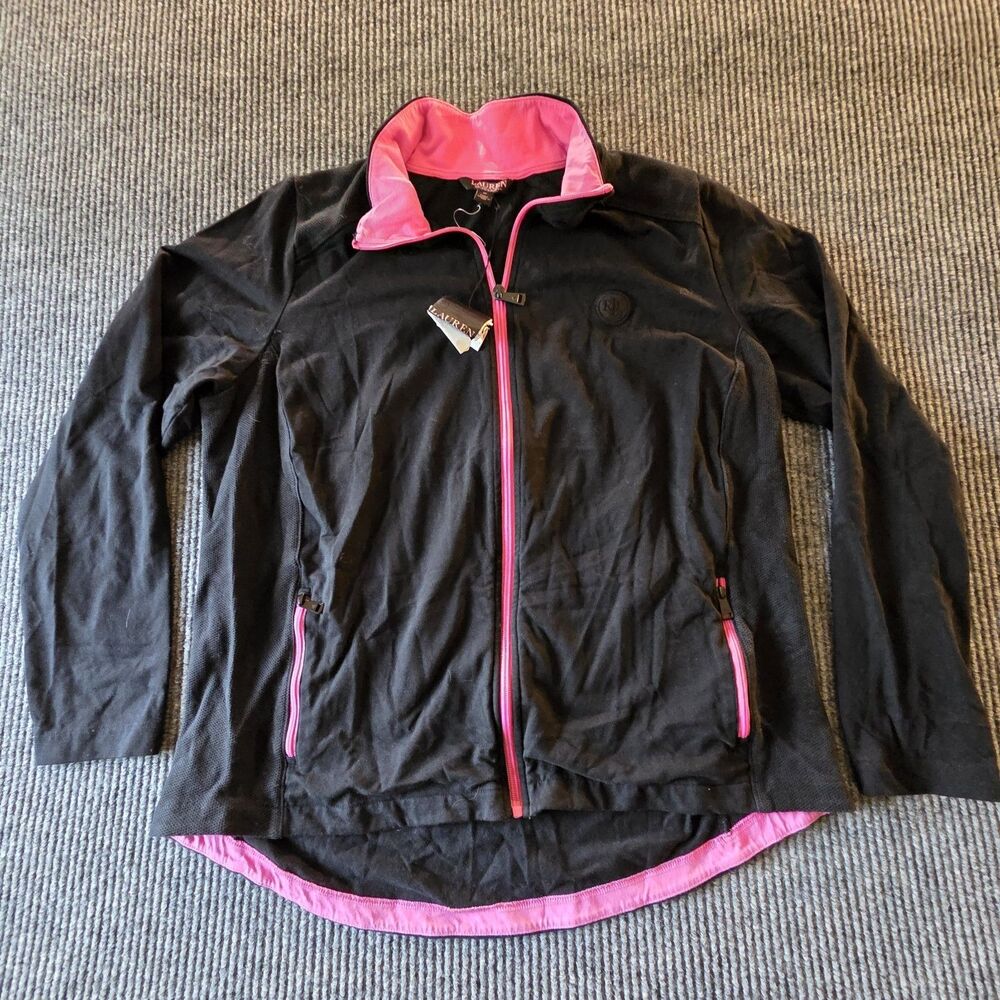 Lauren Ralph Lauren Women's Full Zip Outdoor Warm Up Running Track Jacket Sz 1X